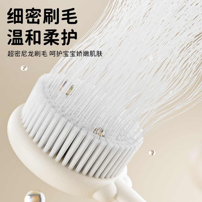 儿童洗澡刷搓背刷长柄沐浴刷子宝宝搓澡刷背神器搓后背专用洗澡巾