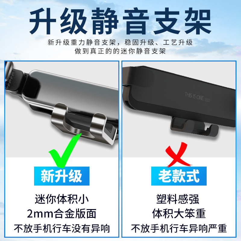 沃尔沃xc60XC90xc40S90s60改装专用卡扣式出风口导航车载手机支架图片