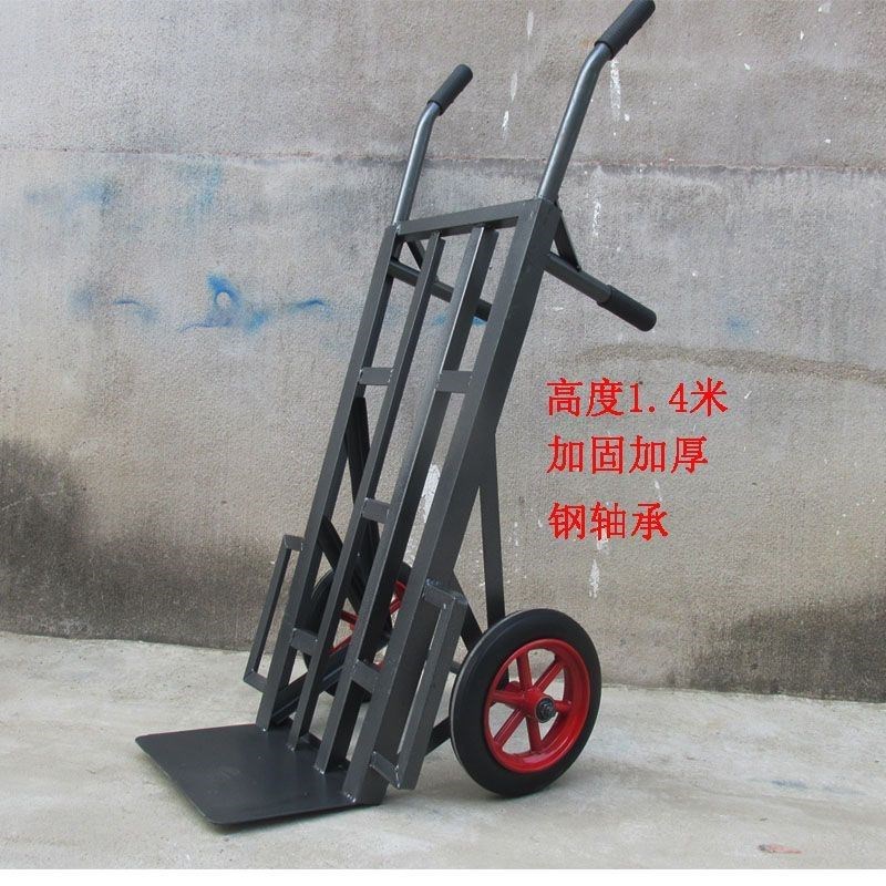 包邮加厚老虎车手推车平板推车两轮拖车轻便拉货车家用小推车大轮