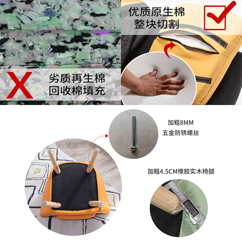单人沙发家用卧室客厅北欧简约小户型迷你阳台休闲椅组合懒人沙发