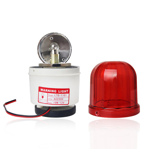 LTD-1101J大吸盘磁吸旋转警示灯声光警报器吸顶闪烁灯220v12v