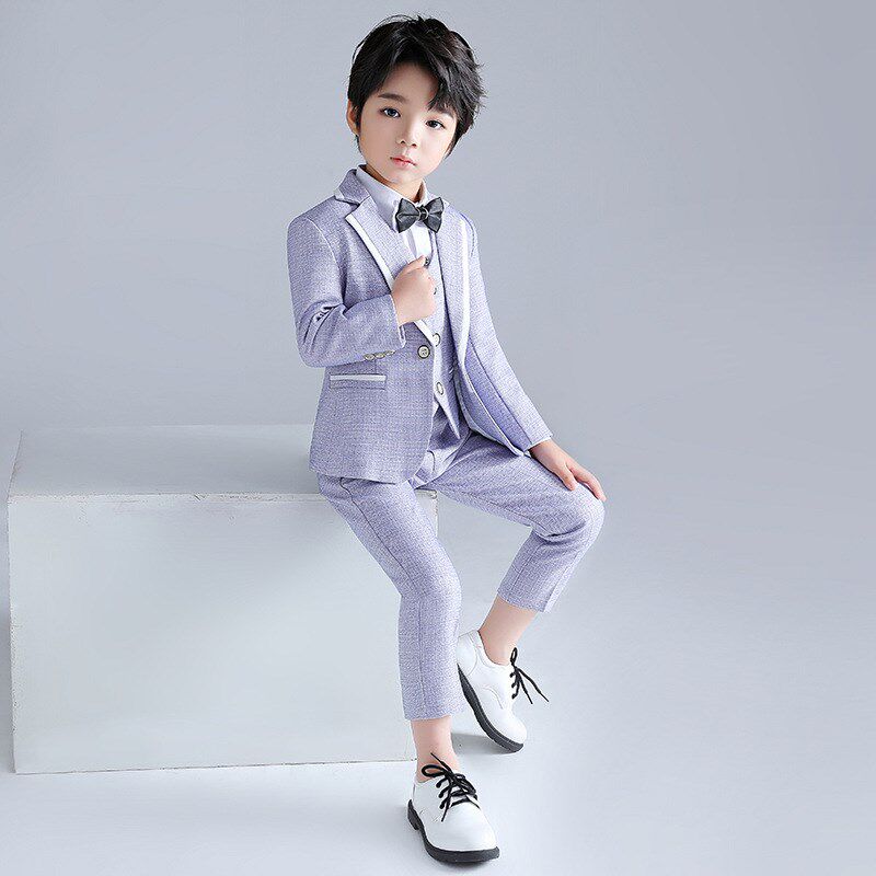 男童礼服套装英伦风生日儿童西装钢琴演出服主持花童春秋男孩西服