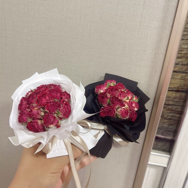 车载出风口迷你干花定制红玫瑰教师节情人节生日礼物伴手礼毕业礼