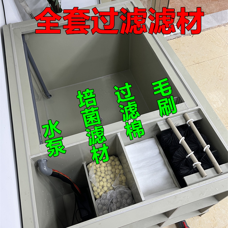 大型观赏锦鲤鱼池酒店饭店鱼缸鱼池海鲜池静音过滤系统养殖塑料箱