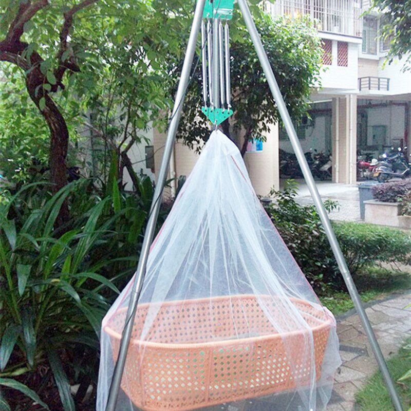 幼婴儿蚊帐可爱儿童床方顶潮汕电动摇篮蚊帐加密宝宝圆顶吊篮蚊帐图片