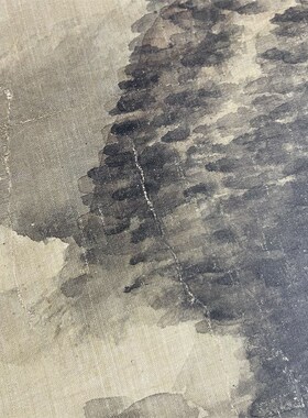明 蓝瑛 楚山秋霁图 仿古立轴山水国画高清宣纸艺术微喷装饰装裱