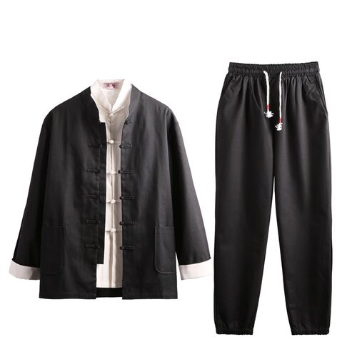 唐装男中国风男装套装款民国中山装汉服复古套装中式茶服长衫马褂