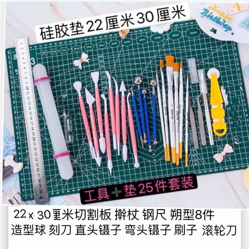 手绘蛋糕工具翻糖套装雕刻刀干佩斯卡通人偶糖牌塑形刀糖膏DIY全