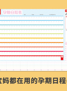 孕检资料收纳册专用孕期日程表计划册倒计时日历孕妇孕妈产检报告