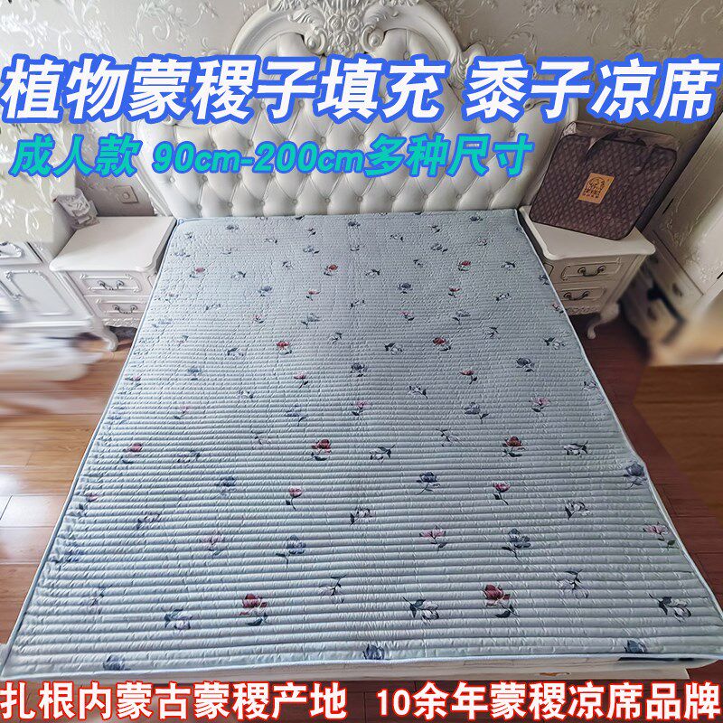 志成多维蒙稷凉席大床用夏季冰凉透气纯植物黍子填充成人儿童床垫