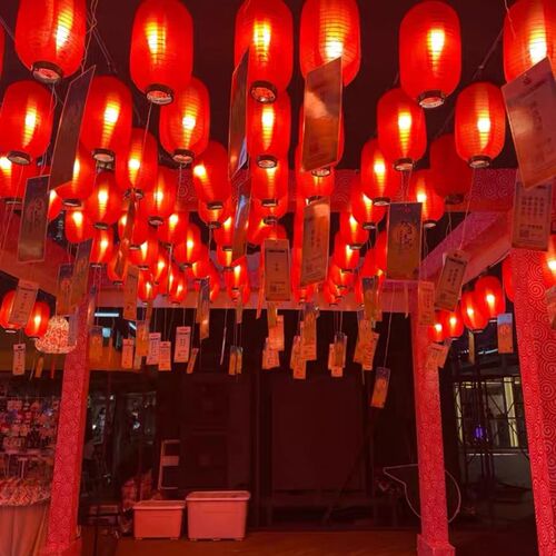 围炉煮茶古风灯笼新年拍照发光灯新中式户外防水国风灯笼定制印字