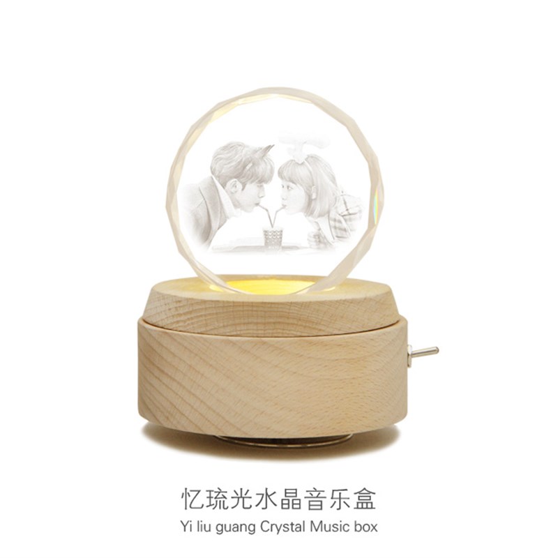 情人节520结婚礼物实用水晶球音乐盒八音创意浪漫纪念日送女朋友