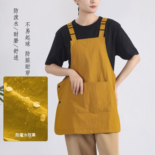 户外防泼水咖啡店理发师马甲围裙餐饮厨房家用罩衣工作服定制印字