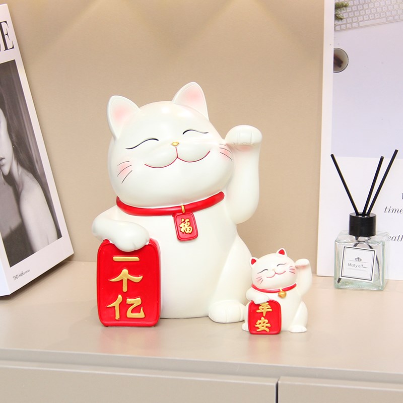 新款招财猫存钱罐家用入户玄关摆件儿童猫咪储钱罐发财猫开业礼物