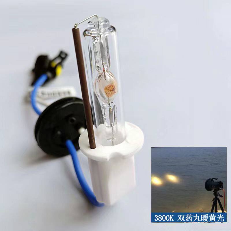 头灯H3户外大功率夜钓鱼通用灯珠HID汽车灯泡氙气24V大灯汽车led
