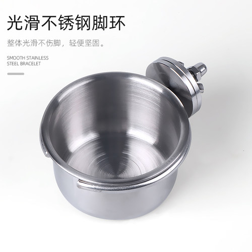鹦鹉专用不锈钢食盒鸟用喂食器虎皮牡丹玄凤防撒食杯防咬喂食器