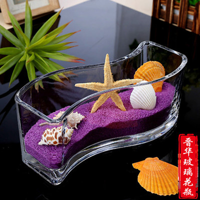 加厚玻璃花瓶长方形特大号花盆鱼缸水培水养植物器皿造景容器包邮