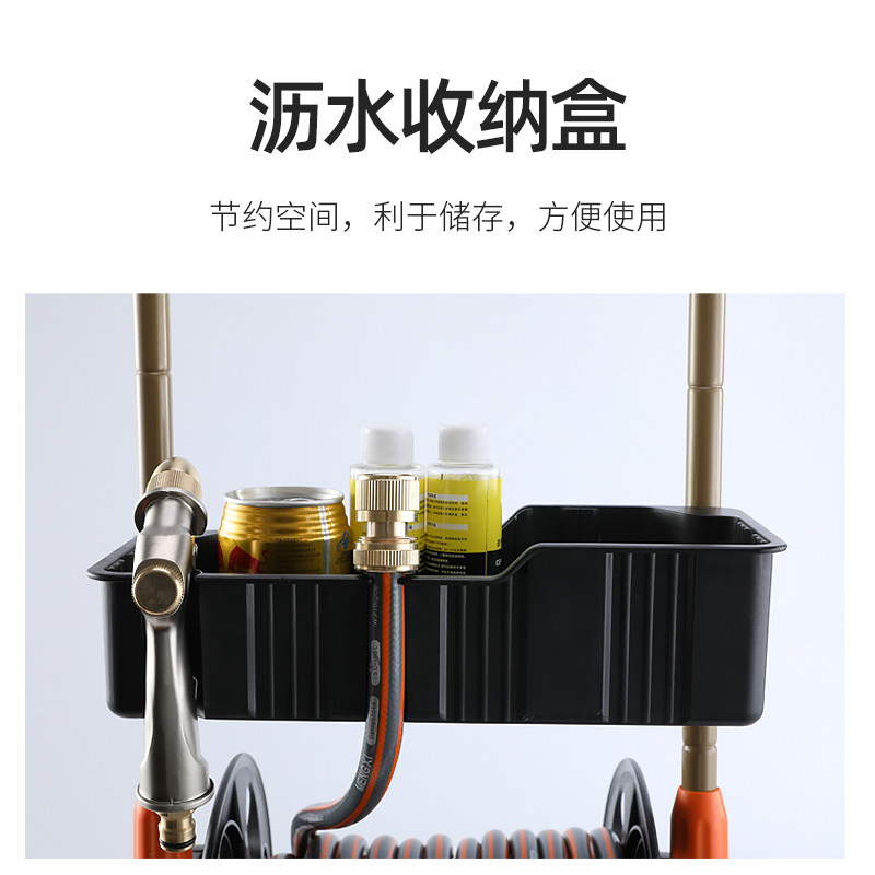 家用庭院浇花浇水神器6分PVC水管软管浇花洗车水枪喷头收纳架套装