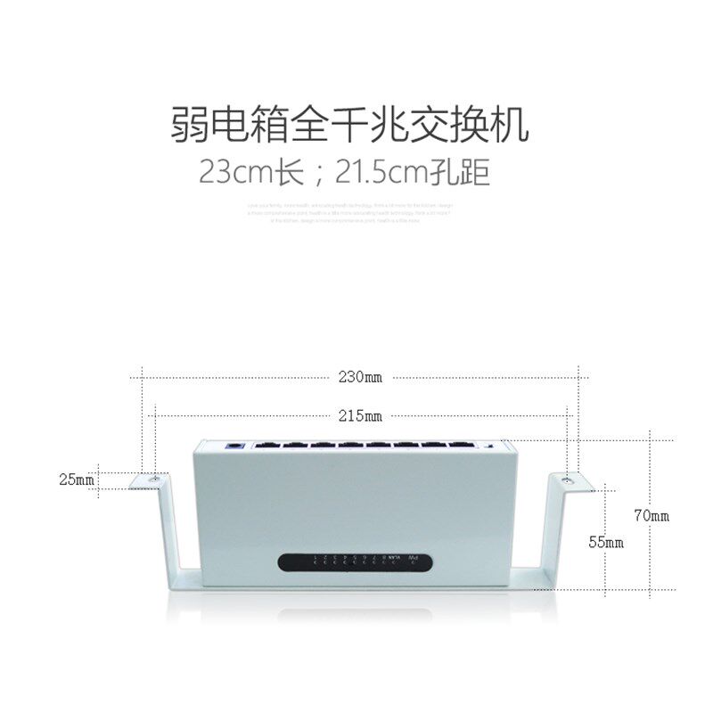 起光通讯竖装式弱电箱模块光纤信息箱5/8口1000M全千兆网络交换机