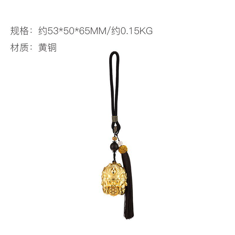 朱炳仁铜 抱富貔貅铜挂件花丝工艺品手把件招财装饰节日送礼