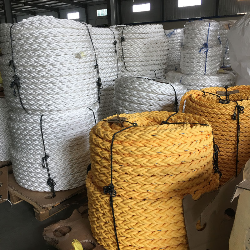 八股船用缆绳耐磨尼龙绳子抛锚绳高强丙纶pp涤纶高分子编织牵引绳