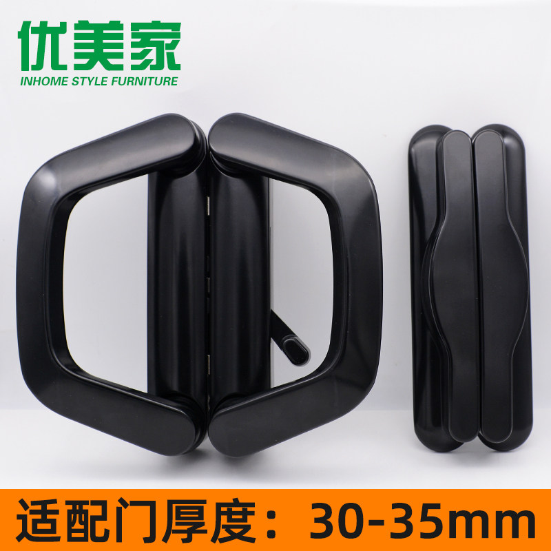 双边对接锁移门钩锁四开阳台铝合金移门拉手锁推拉钩锁平面拉门锁
