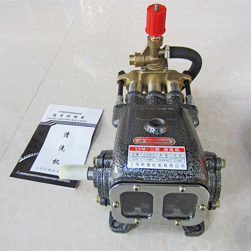 新品40 55 58型通用高压清洗机泵头洗车刷车器 零配件压力泵铜头