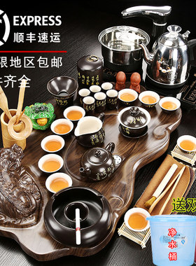功夫茶具套装全自动一体整套流水茶盘茶台家用客厅陶瓷泡茶壶茶杯