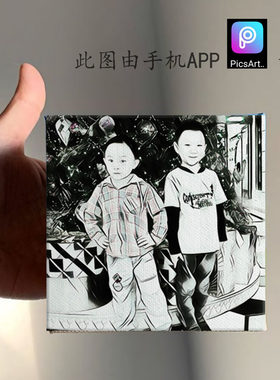 定制mini迷你油画 卡通动漫装饰画 PicsArt方块画 订做无框画礼品