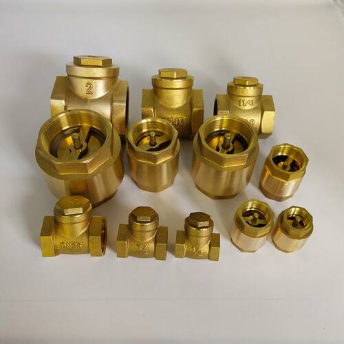 黄铜止回阀水管水表DN15/20/25单向阀4/6分1.2寸立式卧式逆止阀