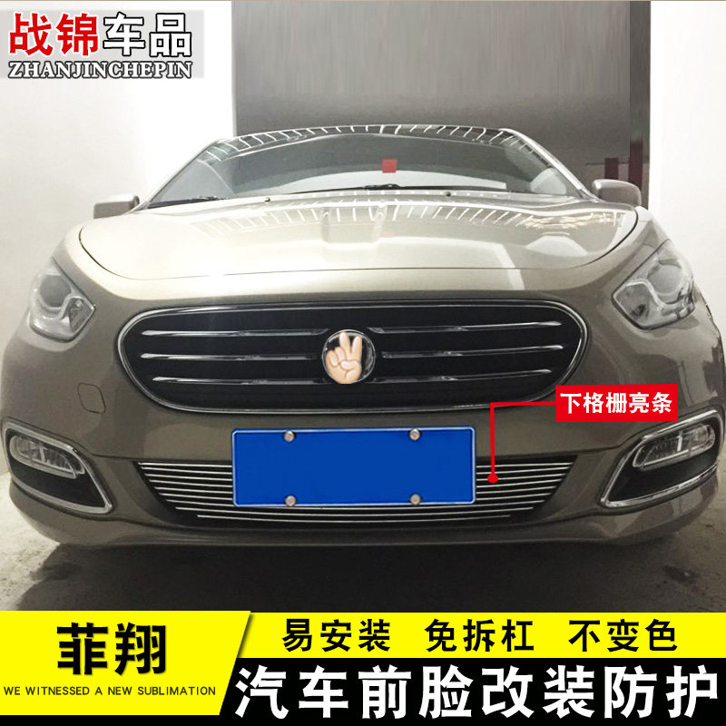菲亚特菲翔 致悦中网改装饰条 前脸保险杠汽车用品防虫网配件亮条