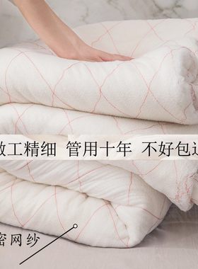 棉被冬被加被套1米10斤1.2床冬被褥铺被被芯垫背1米宽5斤被加厚被