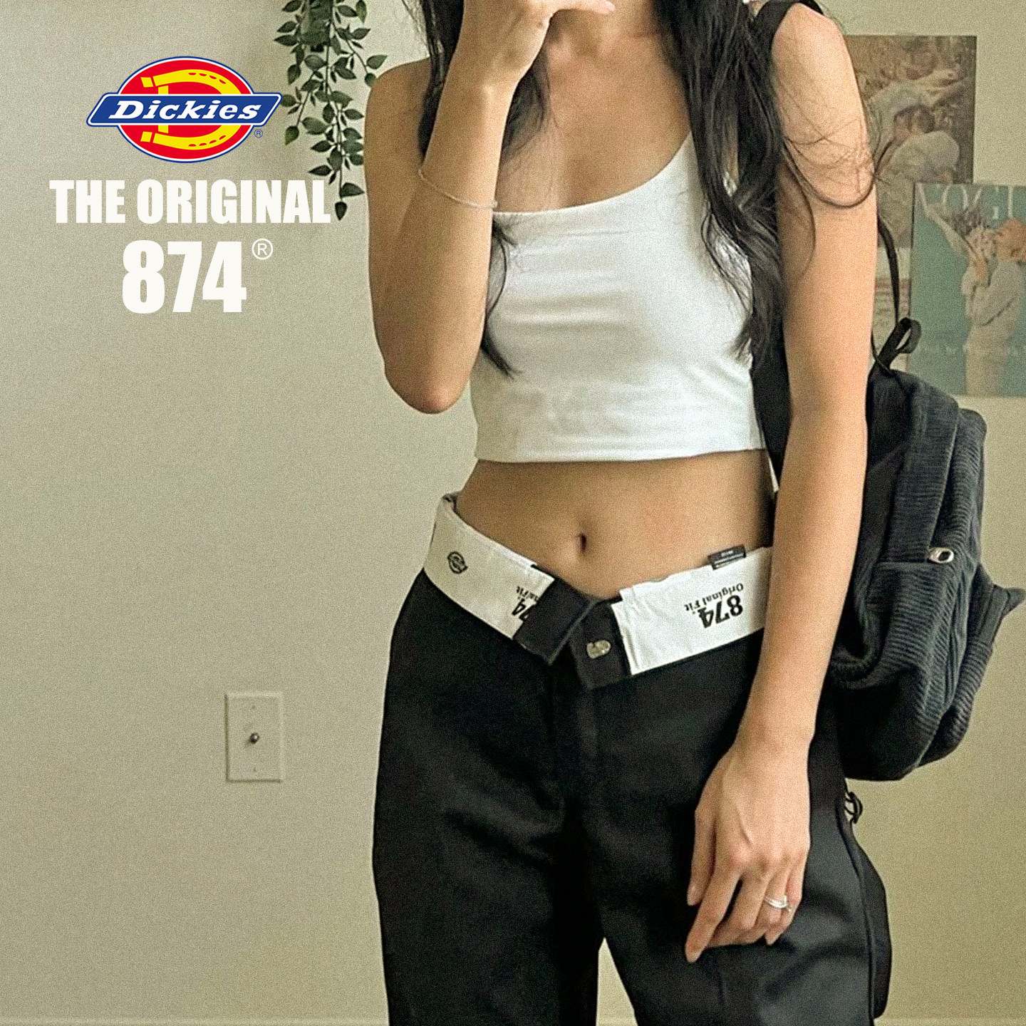 Dickies874经典美版街头直筒休闲宽松长裤秋冬男女工装裤沥青黑