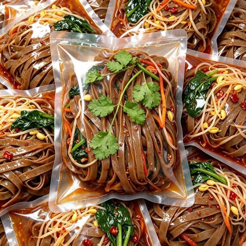 荞麦米皮免煮开袋即食低脂粗粮代餐凉皮糖友速食懒人低脂代餐宿舍