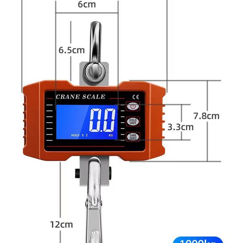 300kg500公斤1T电子吊秤电子秤挂称行车称便携手提工业迷你吊钩秤图片