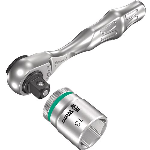 德国维拉WERA 小飞1/4棘轮套筒扳杆手柄8004 8008A Zyklop Mini
