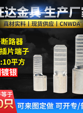 C45插片紫铜接线端子 2.5 4 6 10 16 25平方空开DZ47断路器插针