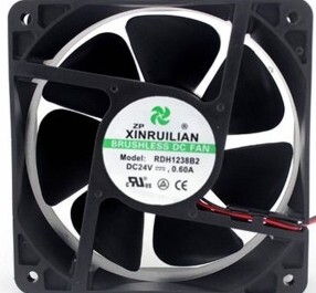 原装XINRUILIAN RDH1238B2/S 24V0.60A 12CM 12038工控机散热风扇