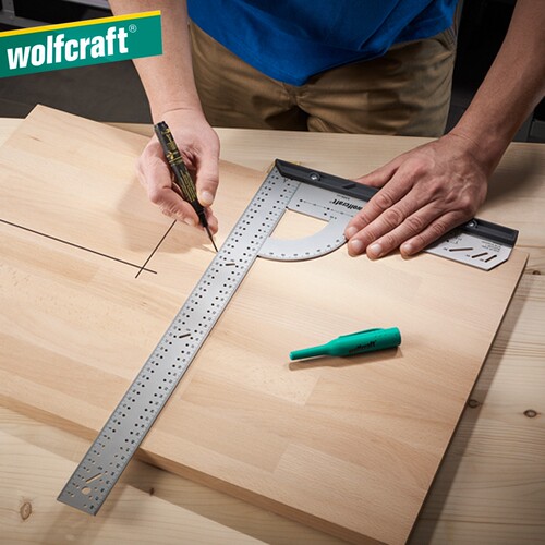 Wolfcraft德国狼工角度尺木工装修定制高精度安装定位尺拐角尺