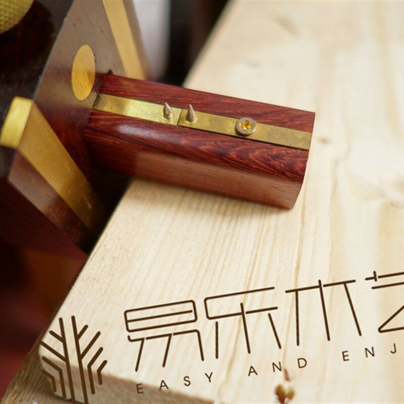 易乐木艺 木井方 英式酸枝木螺杆式针式划线器 木工划线器 划线器