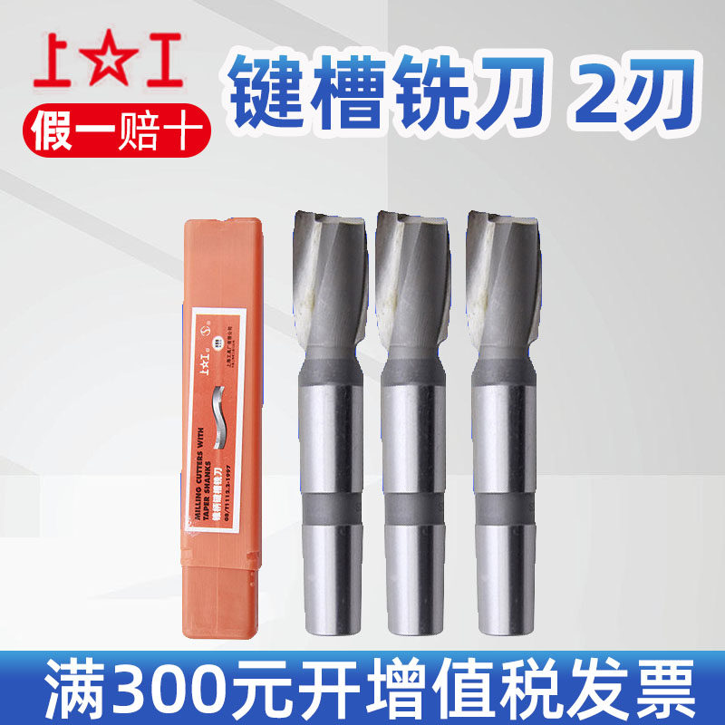 上工锥柄键槽铣刀2刃粗齿铣刀14 16 18 20 22 24 25 26-50键槽铣