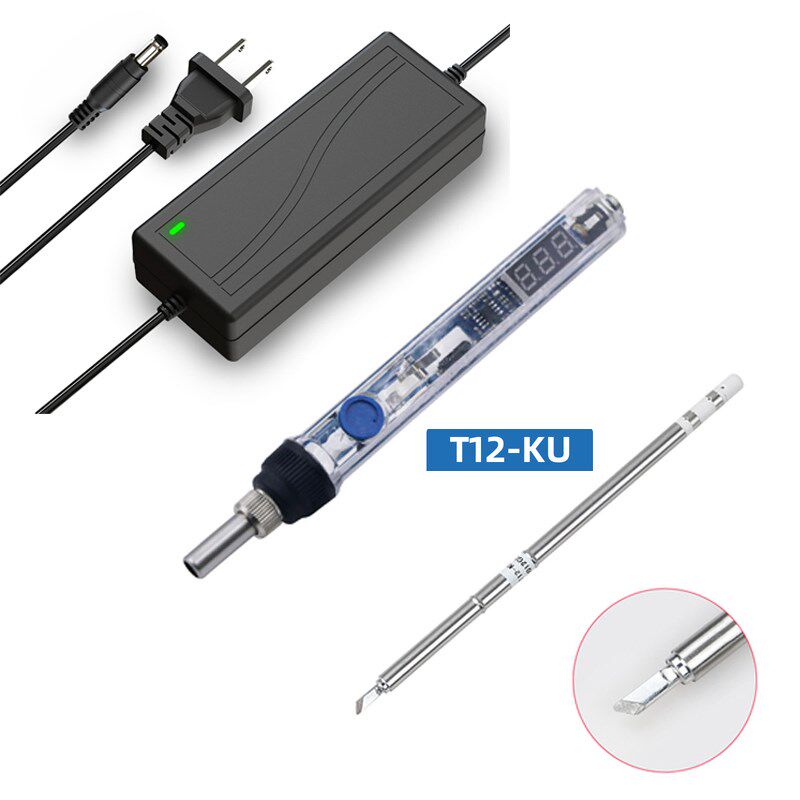 包邮DIY T12白菜75W焊台电烙铁DC12-24V直流供电速热恒温铬铁套件