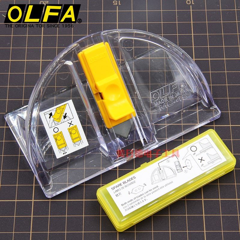 日本OLFA相框刀卡纸切割刀45度美工刀MCB-1刀片MC-45/2B 45斜角刀