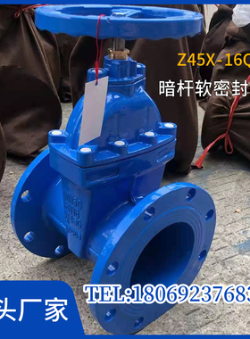 Z45X暗杆软密封法兰闸阀弹性座封阀门消防DN50 65 80 100 150 200