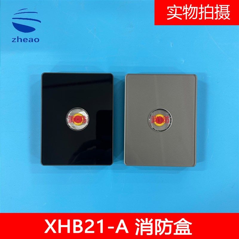 杭州西奥电梯通用型电梯钢化玻璃独立消防开关盒 银/黑色XHB21-A