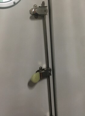 冷库不锈钢双开门锁内推器内开门安全推杆逃生门把手冻库门锁配件