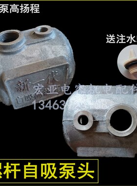 新一代单相螺杆自吸泵泵头水箱配件家用自吸泵铸铁壳高压扬程泵头