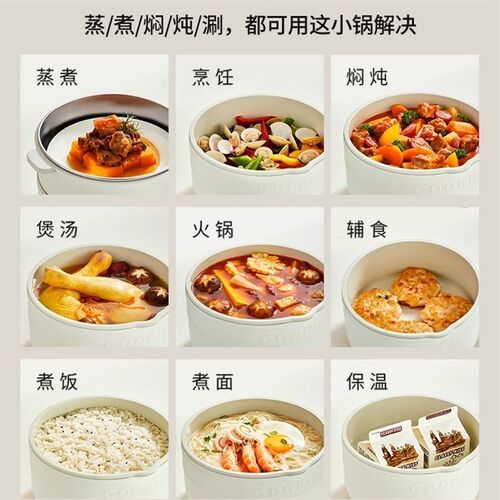 德国电火锅c家用多功能一体电煮锅宿舍学生锅电炒锅小型电煮锅泡