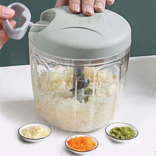 家用拉蒜器搅碎机捣蒜器手动蒜泥器绞肉机多功R能辅食料理机搅拌