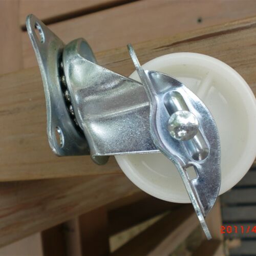 冲冠1.5寸PP尼龙万向脚轮制动展示架手推车轮工具货架配件机械轮